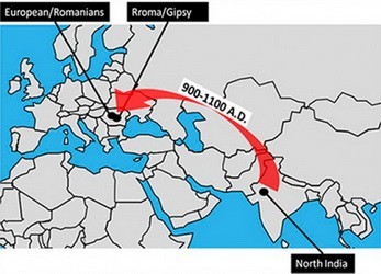 Карта расселения цыган